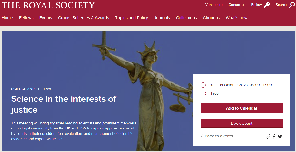 RoyalSociety web screenshot